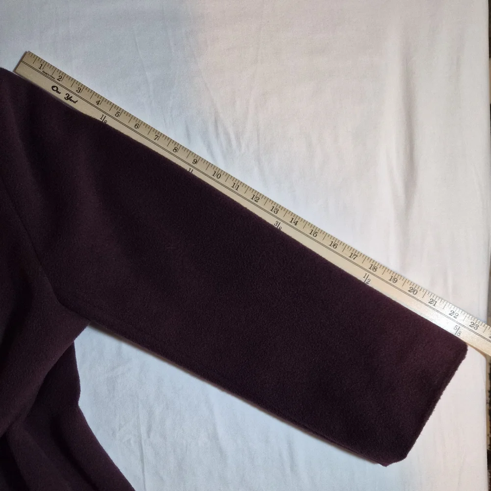 ​Peruvian Connection Burgundy Alpaca Wool Blend Shawl Collar Maxi Coat - L - Picture 6 of 9